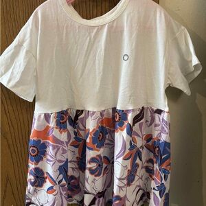 PatPat White and Purple Floral Kids Tee